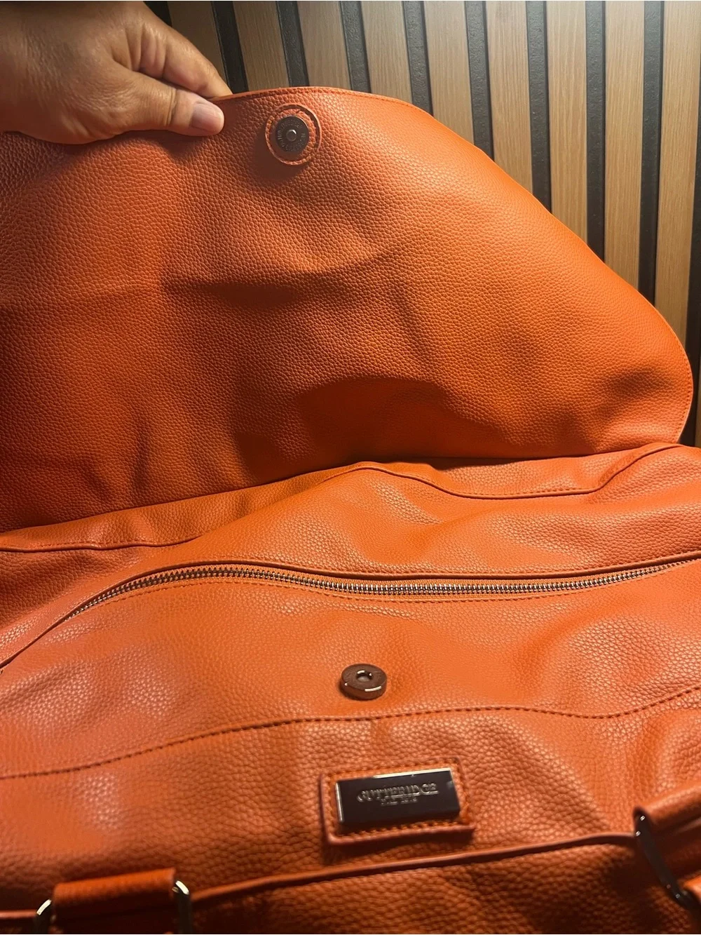 Gutteridge & Co. Napoli Leather NEW  Weekend Duffle Bag - Italian Orange